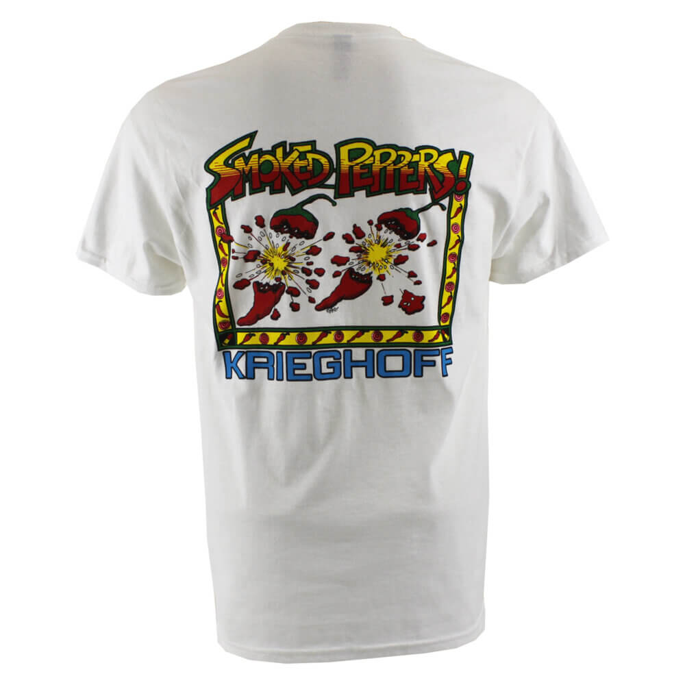T-Shirt “Smoked Peppers”, White – XL only